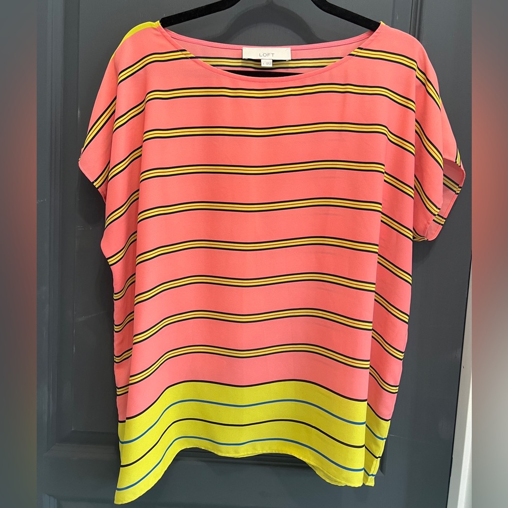 COPY - LOFT striped top. Size L